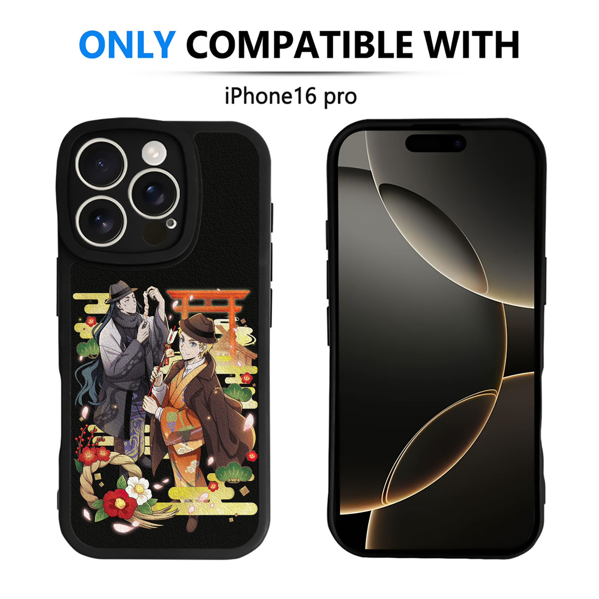 （画像用） 文豪ストレイドッグス Bungo Stray Dogs 【iPhone 16シリーズ対応】シリコンスマホケース（レザー調） 材質：シリコン